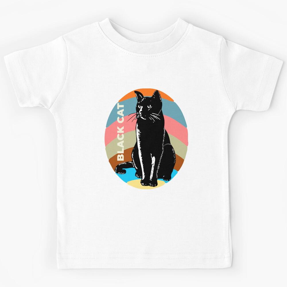 Black Cat Angry Look Kids T-Shirt 100