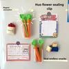 5PCS Cute Carrot Magnetic Sealing Clips for Snack Bags Tea Storage Nano Box Food Preservation Clips