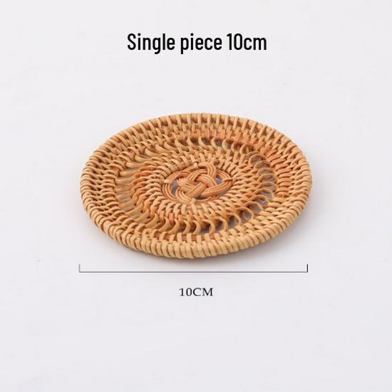 Vietnamese Rattan Tea Coaster Set: Autumn-Inspired Insulating Mats for Tea Ceremony and Kung Fu Tea Set Accessories