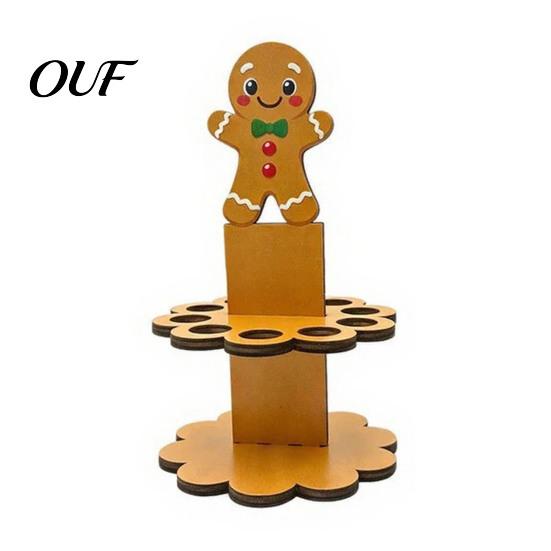 Decorazione da Tavola Natalizia in Legno Porta Soldi di Natale Ornamenti con 10 Fori, Pupazzo di Neve Babbo Natale Albero Espositore per Contanti Porta, Decorazione per