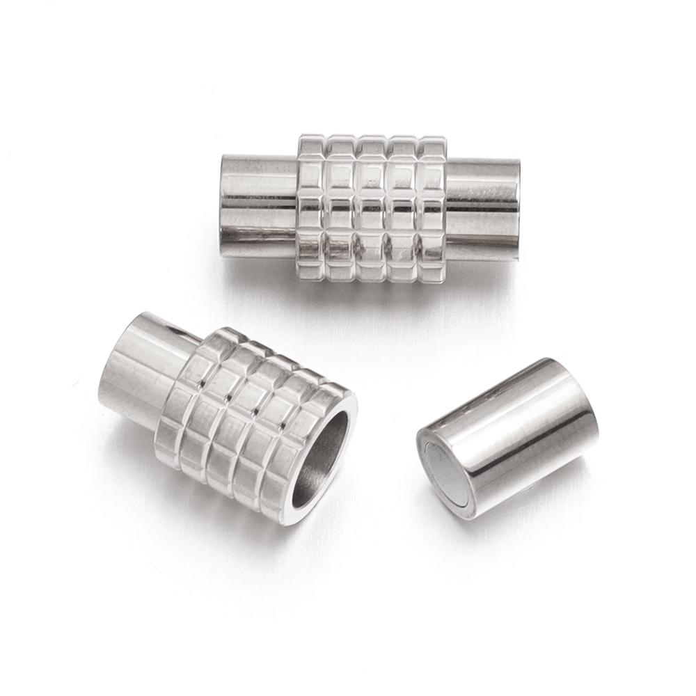 

2pcs 10*20mm Stainless Steel Magnetic Clasps for Leather Cord Strong End Cap Clasp Connector For DIY Jewelry Making Bracelet