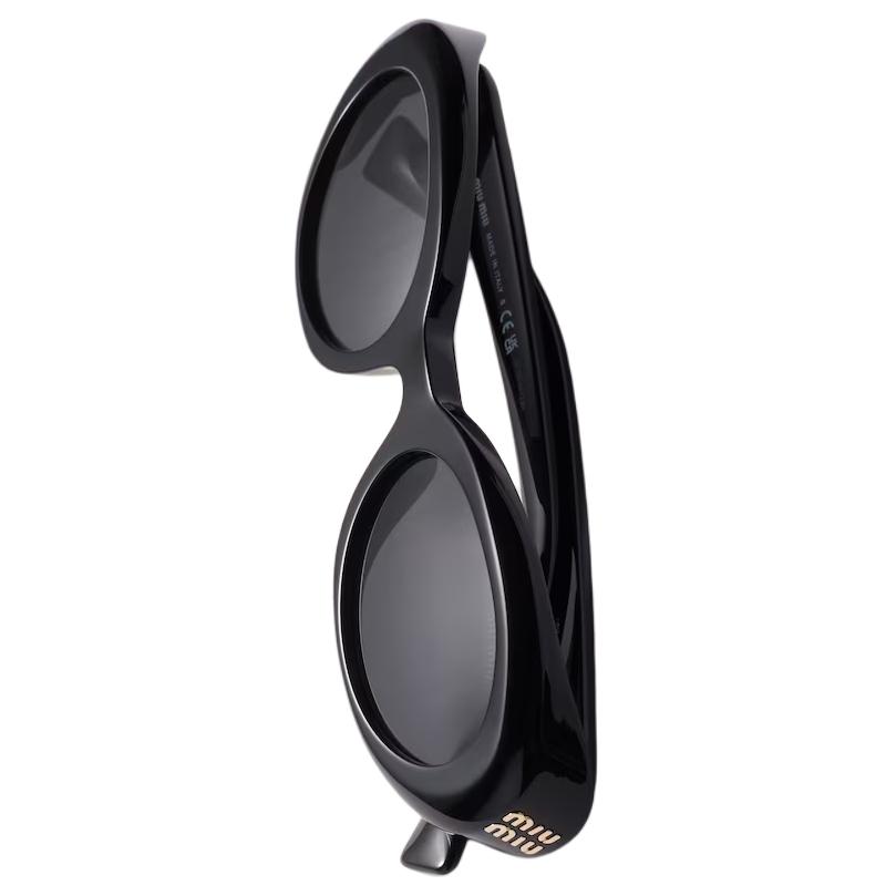 Miu Miu Exquisite Fashion Design Oval Sunglasses Women sunglasses Black SMUB09_E16K_FE08Z_C_052