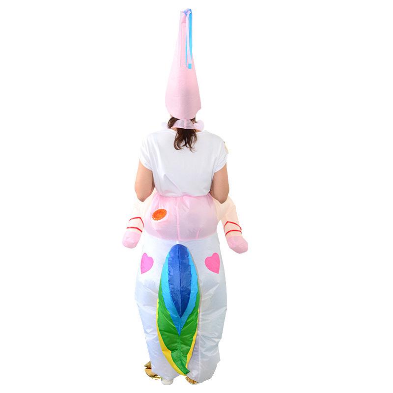Inflatable Pegasus Unicorn Zebra Ride-On Costume for Christmas & Halloween
