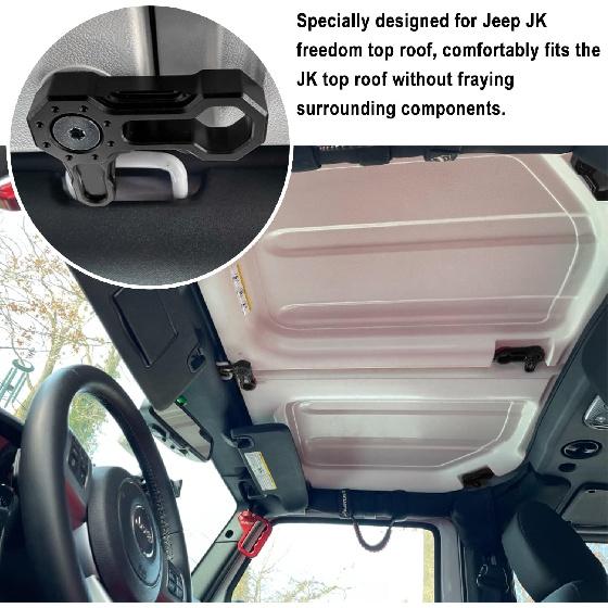 Billet Aluminum Freedom Panel Latch Hardtop Roof Removal Switch Handle For Jeep Wrangler JK 07-2018 JL 2018-2022 & Gladiator JT