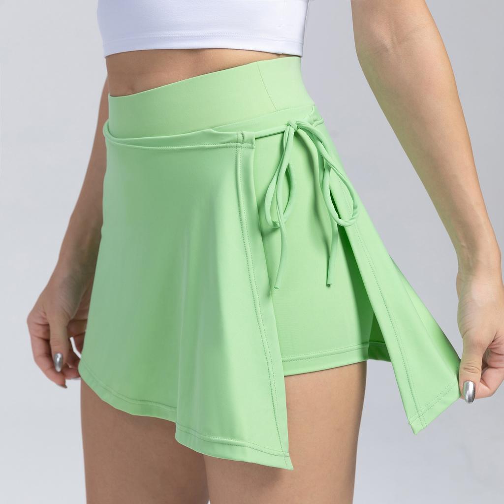 Buy Fake Twopiece Soft Ice Silk Yoga Culottes Sports Tennis Fitness