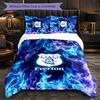 Everton Football 3 Piece Bedding Set Soft Duvet Cover Set with Pillowcases Printed Bedroom Decor Set for Home