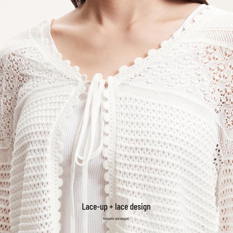 VEROMODA 2025 Summer Lace-Knit Cardigan