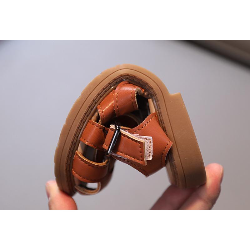New Summer Children's Sandals, Boys' Toe-protecting Beach Shoes, Girls' Soft-sole Fashion Roman Sandals, Korean Style