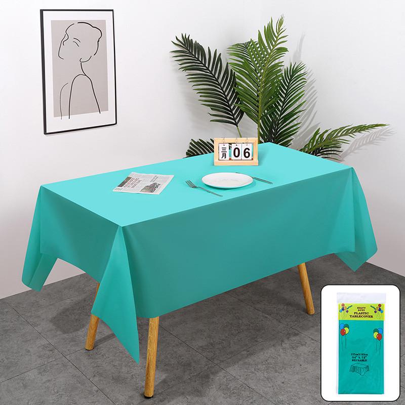 Peva Disposable Solid Color Tablecloth With Dustproof And Oilproof Features For Party And Home Use