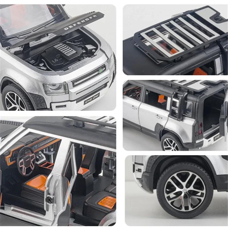 New 1:24 Land Rover Defender SUV Toy Alloy Car Diecasts & Toy Vehicles Metal Car Model Simulation Collection Toys For Kids Gifts
