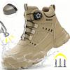 Men's Safety Shoes Men's Work Shoes Breathable Slip Resistant Steel Toe Anti-Puncture Shoes Man Fashion Men Sport Shoes