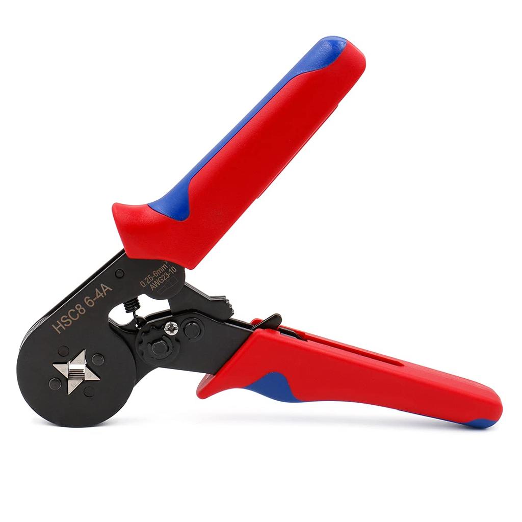 Crimping Tool HSC8 6-4 0.25-10mm² for Ferrule Tubular Terminals 23-7AWG Ferrule Crimping Clamp Set Wire Head Electrician Tools