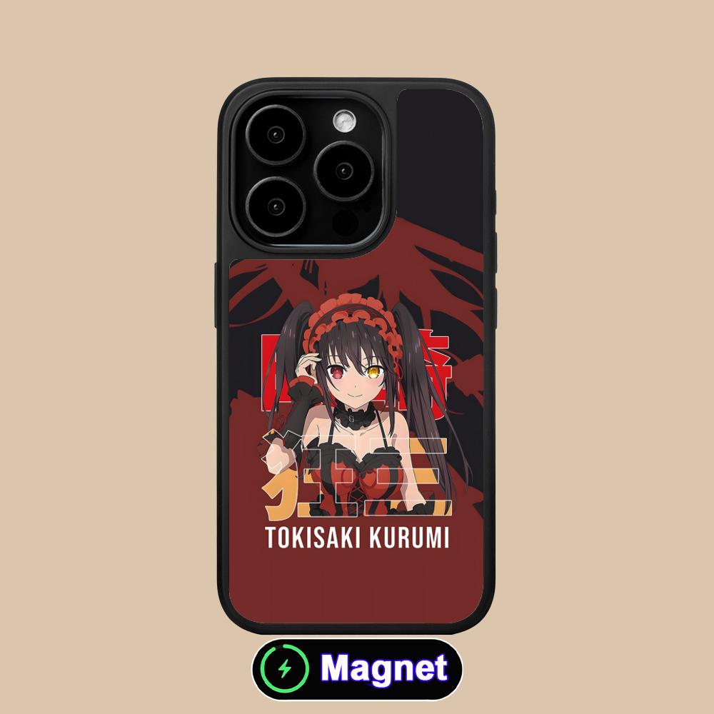 Date a Live Kurumi Tokisaki Matte Surface Magsafe Mobile Phone Case for iPhone 17 16 15 14 13 12 11 Air Pro Max Plus Colorful