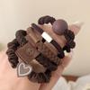 Elastico per Capelli a Scrunchie in Lussuosa Pelle Nera - Elastico Durevole per Capelli da Donna