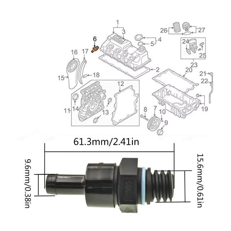 Crank Case Vent PCV Valves Replace 11127513082 11127829990 for R52 04 Auto Part Crankcase Vent Valves 11127577568