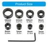 8Pcs High Hardness Depth Stop Collar Kit with Wrench for Woodworking Ceramic Wall and Plastic Drilling Applications