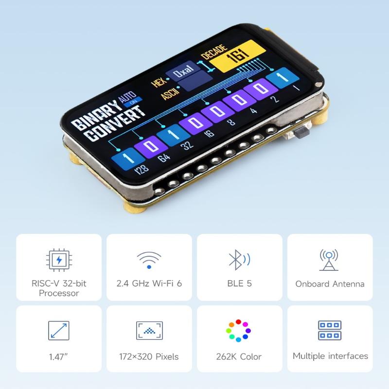 Waveshare ESP32-C6 1.47inch Touch LCD TouchScreen Display Development Board IPS Supports WiFi 6 & Bluetooth ESP32 C6 1.47 inch