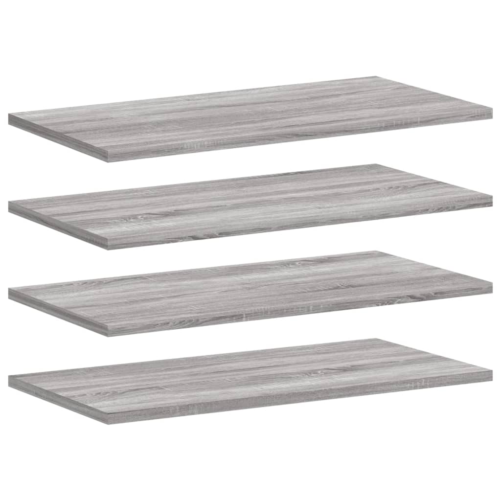 Wall Shelves 4 pcs Grey Sonoma 60 x 20 x 1.5 cm engineered wood