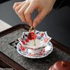 Creativi Ombrelli Blu e Bianchi Filtri da Tè Filtri in Ceramica Decorazioni Ornamenti Cerimonia del Tè Accessori da Tè Regalo per Amici