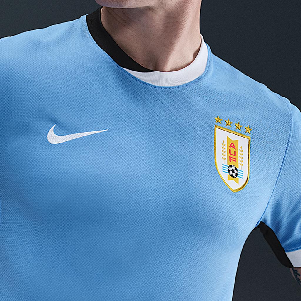 Nike Uruguaj Domáca verzia pre fanúšikov Rýchloschnúce Priedušné Okrúhly výstrih Krátky rukáv Futbalové tričko Pánske Vrcholy IM8589-412