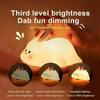 Night Light Silicone Big Face Rabbit Tap USB Rechargeable with Dimmable Timer Soft Eye-Protective LED Night Light-Splendid