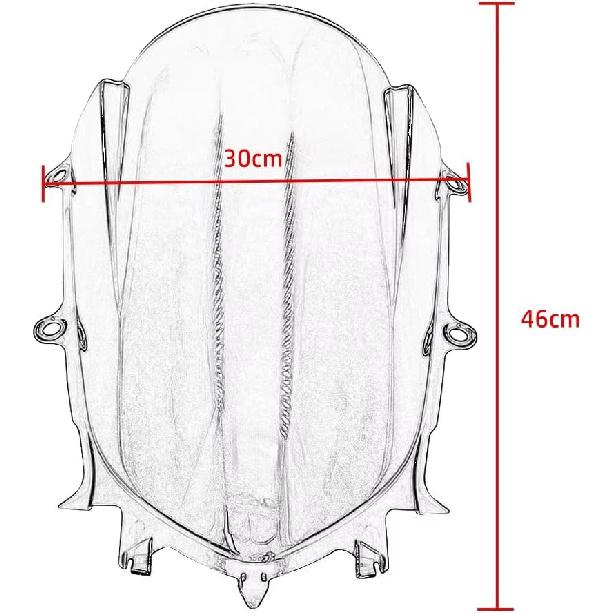 PARA YZF-R7 yzf r7 2026 2025 2024 2023 2022-2017 acessórios para-brisa modificado para competição para-brisa elevado para-brisa esportivo viseira preto