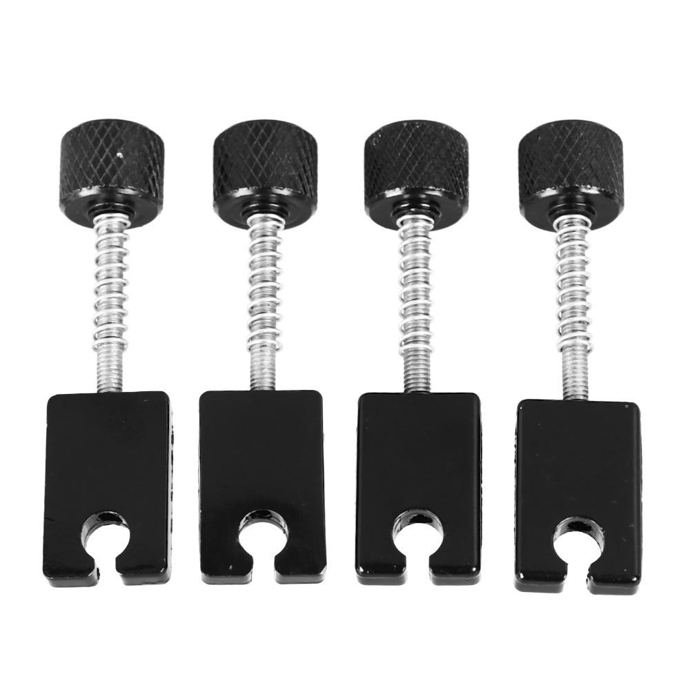 4PCS Black Electric Bass Saddle Metal Bass Replacement Parts Bass Bridge Saddle DIY Repair
