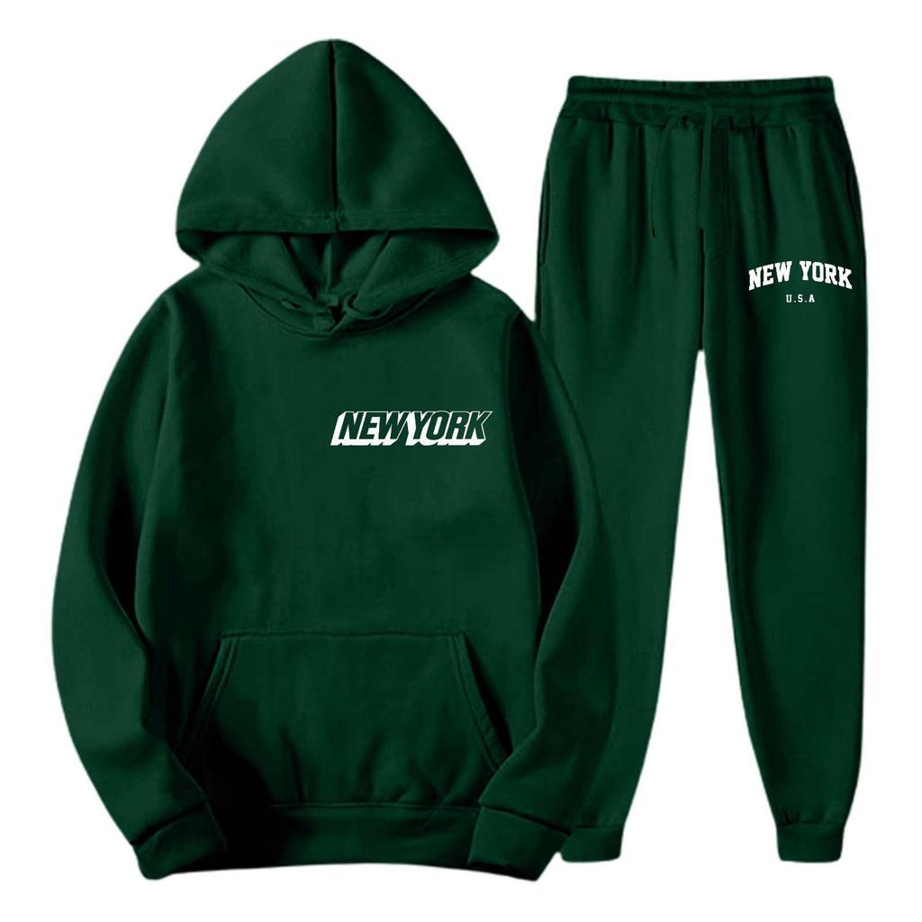 2026 Fall/Winter New Casual Printed Hoodie & Pants Set
