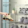 Kunststoff-Schuhregal mit Klappdeckel und magnetischer handbemalter Aufbewahrungsbox