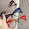 Fashion Cat Eye Reading Glasses Women Personalized Computer Eyeglasses T-Shaped Optical Glasses Anti Blue Light Blocking Eyewear
