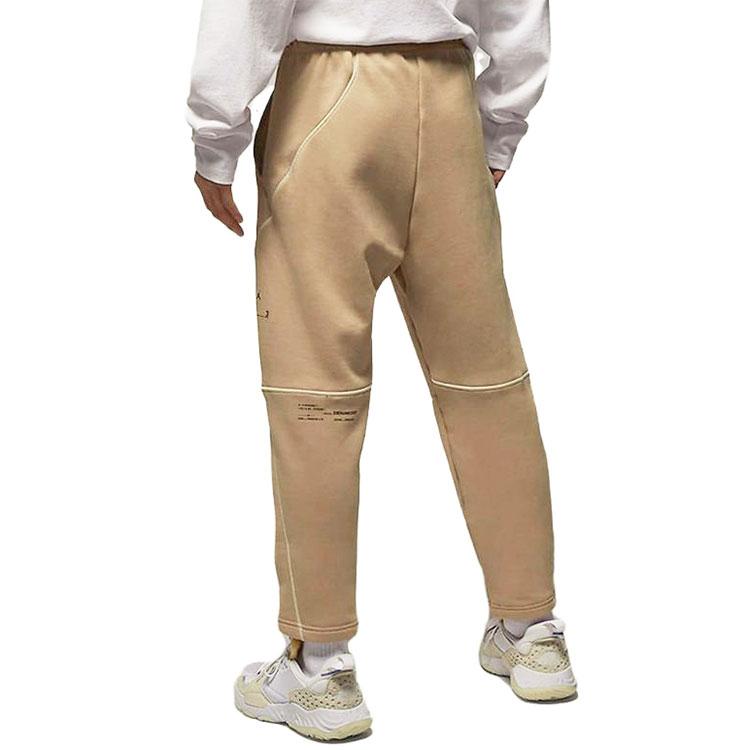 Nike Pantaloni casual larghi con lacci foderati in pile da uomo, fondo giallo deserto DV7684-254
