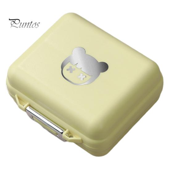 

Коробка для таблеток Портативный дорожный органайзер для таблеток Компактный держатель для таблеток с 7 отделениями для дома на открытом воздухе Small жёлтый