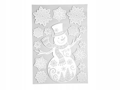 Livarno 3D Window Sticker Set Snowman/Snowflakes Silver Window Decoration