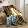 Jesus Resurrection Empty Tomb Blanket  Printed Blanket for Living Room Bed Couch Lunch Break Soft Cozy Blanket for Friend's Festival Gift