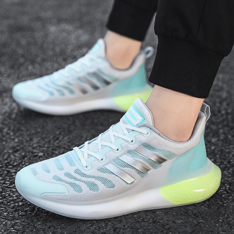 2025 men's running shoes soft-soled shock-absorbing real popcorn casual shoes autumn breathable ice silk mesh sneakers