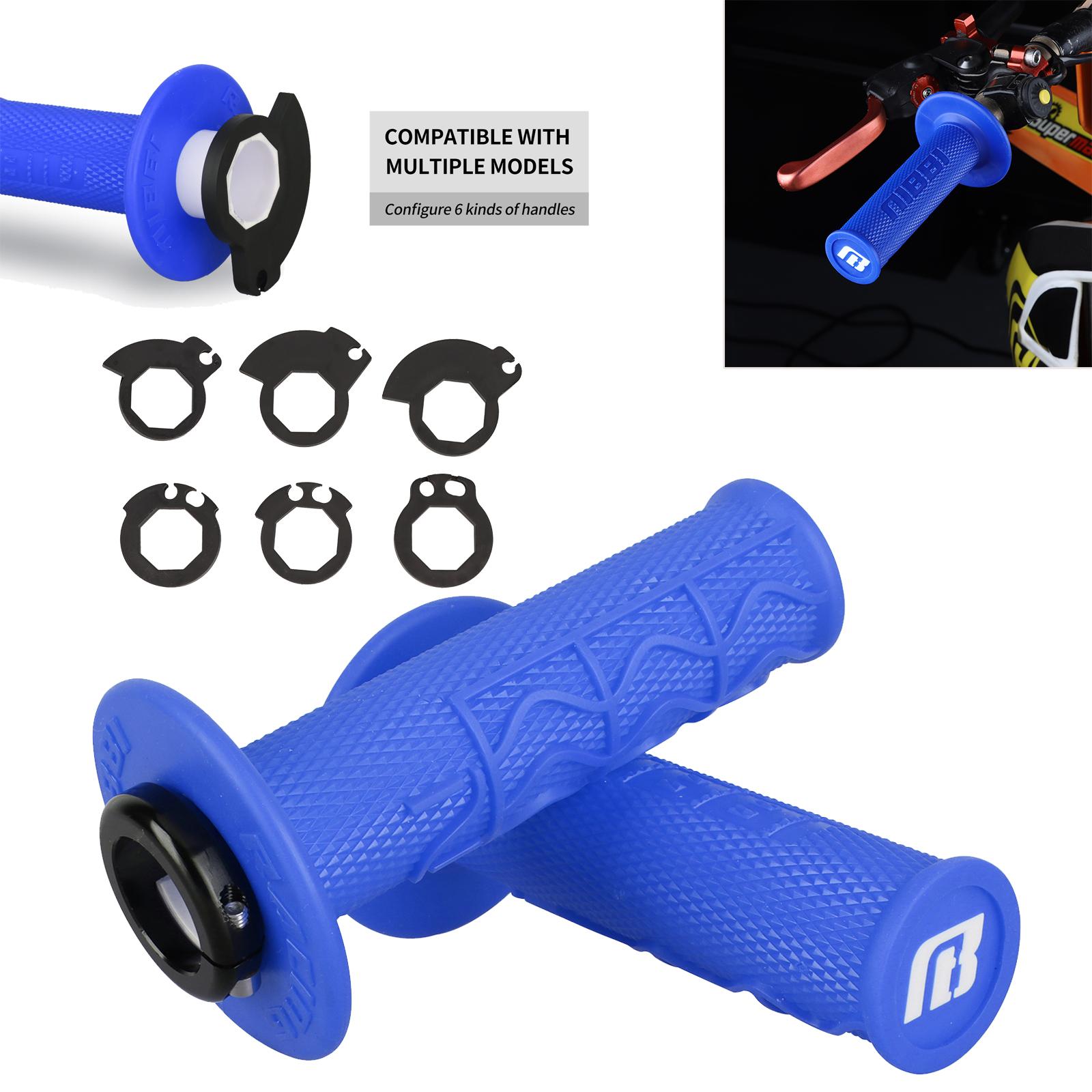 

NIBBI Motorcycle Grips 7/8 22mm Rubber Handle Guards Universal Handlebar Lock-on Grips Set for Honda EXC CRF Yamaha Motocross