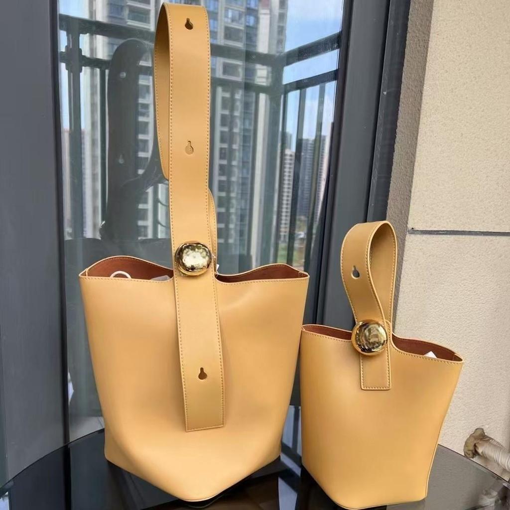 Loe 2024 Mini Pebble Fortune Bucket Handbag - Large Capacity Women's Tote