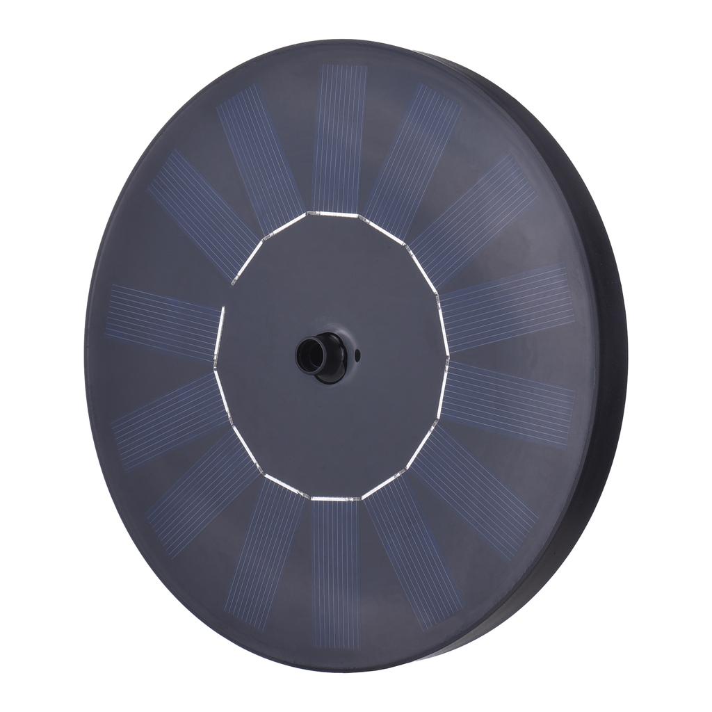 Ulepszona pompa fontanny solarnej Panel szklany Regulowana wysokość do kąpieli dla ptaków Ogród Basen Staw 16cm/6.3in