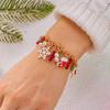 Fashion Christmas Chain Bracelet for Women Men Snowflake Santa Claus Snowman Tree Bell Wreath Bracelets Xmas Party Jewelry Gifts