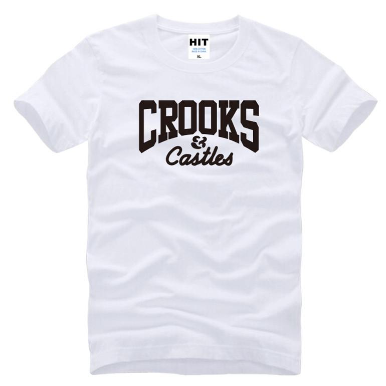 Crooks And CASTLES tshirt NEW arrived casual cotton t shirt Unisex size 3XL top tees summer style