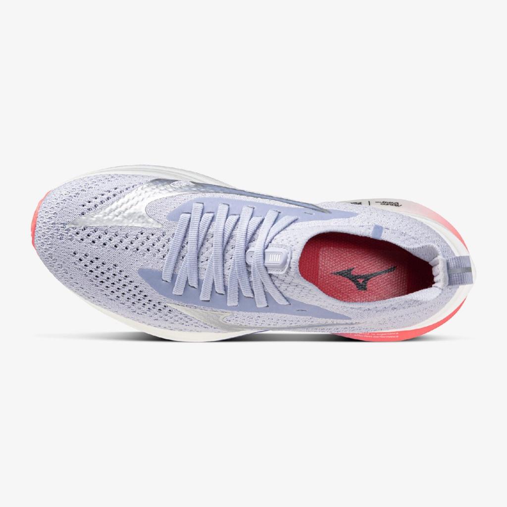 Mizuno NEO ZEN Running Purple x Silver x 2E Women's Shoes, Pink, 23.5 cm,