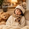 Windproof Toddler Winter Hat Scarf Set Breathable Baby Knitted Hat Scarf Set  Ages 2-6
