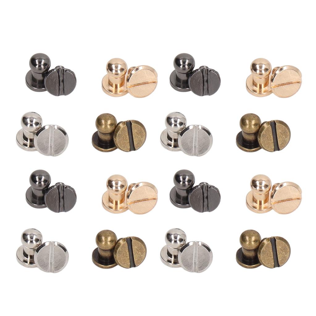 40 Pcs Chicago Screws 7x5mm Brass Shiny Beautiful Good Toughness Leathercraft Rivets for DIY Belt