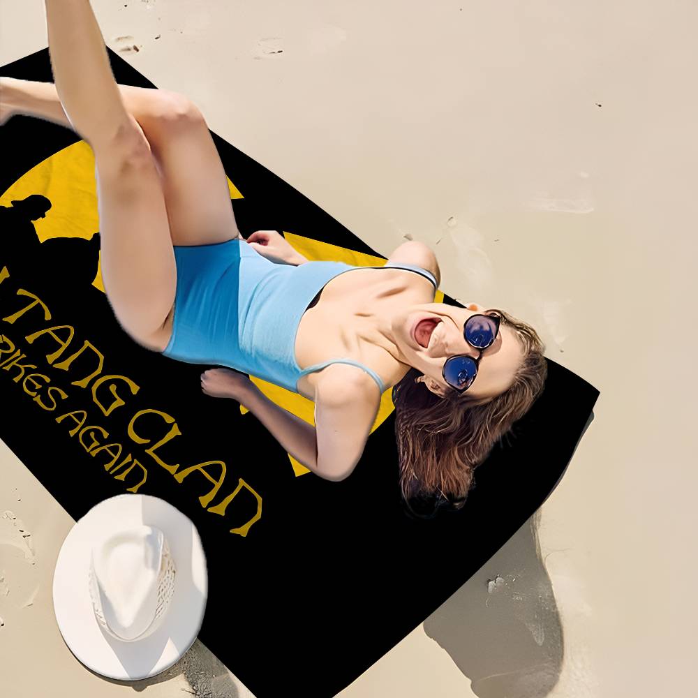 WU-T--TANG CLAN Band Große Mikrofaser Strandtücher Schnelltrocknendes Handtuch Sandstrandtücher Poolhandtuch für Reisen Schwimmbad Yoga