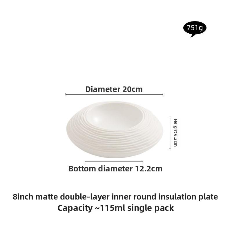 

Insulated Ceramic Disc Dessert Plate Restaurant Molecular Cuisine Display Plate Snack Plates Sushi Dish Specialty Tableware