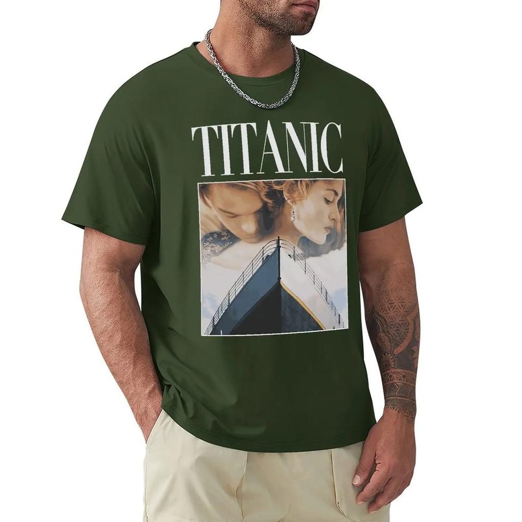 Titanic T Shirts Unisex Black Leonardo DiCaprio Kate Winslet Tee Vintage TShirts Mens Womens Throwback Homage T-Shirt Funny Gift
