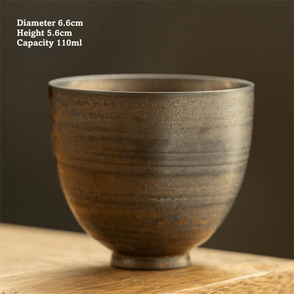 Ancient Style Japanese Style Tea Cup Iron Glaze Handmade Tea Cup Ceramic Tea Cup  for Tea Making