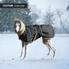 Winter Dog Coat, High Collar Warm Fleece Lined Pet Jacket,  Clothes for Large Slim Body Dogs,  ODM Customization Available