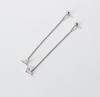 Fashion Jewelry 925 Sterling Silver Flower Heart butterfly Zircon Long Tassel Chain Gold Plated Ear Wire Earrings Women Girls