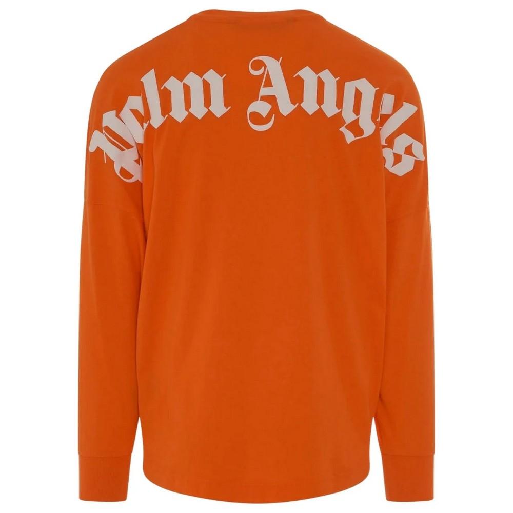 Palm Angels Mens Classic Logo Long-Sleeved T-Shirt